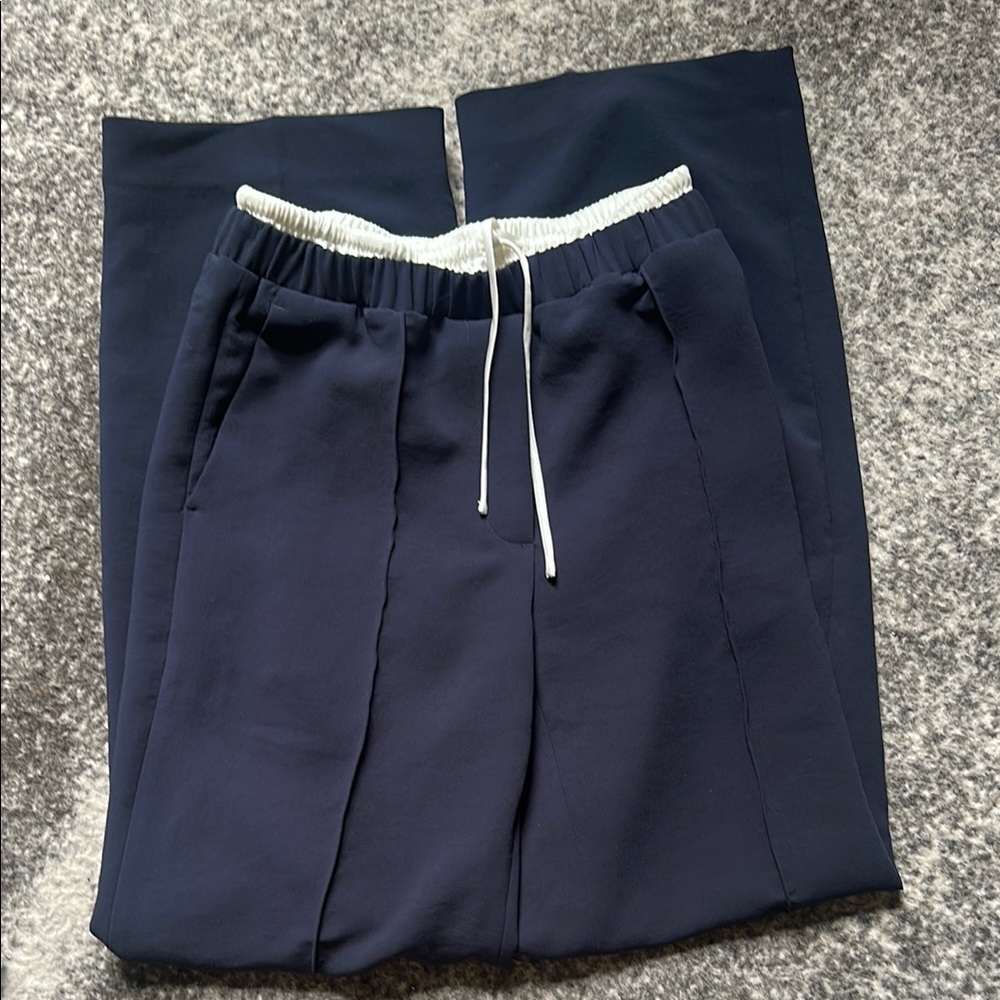 Aritzia Blue Sweatpants with Elastic Waistband